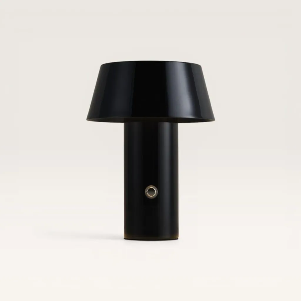 LUSENZ Lampe de Table LED 3W Champignon Noir Dimmable et Rechargeable USB-C