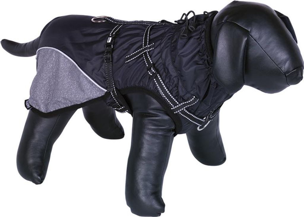 Nobby Hundemantel Akam mit Geschirr schwarz, Größe: 55 cm