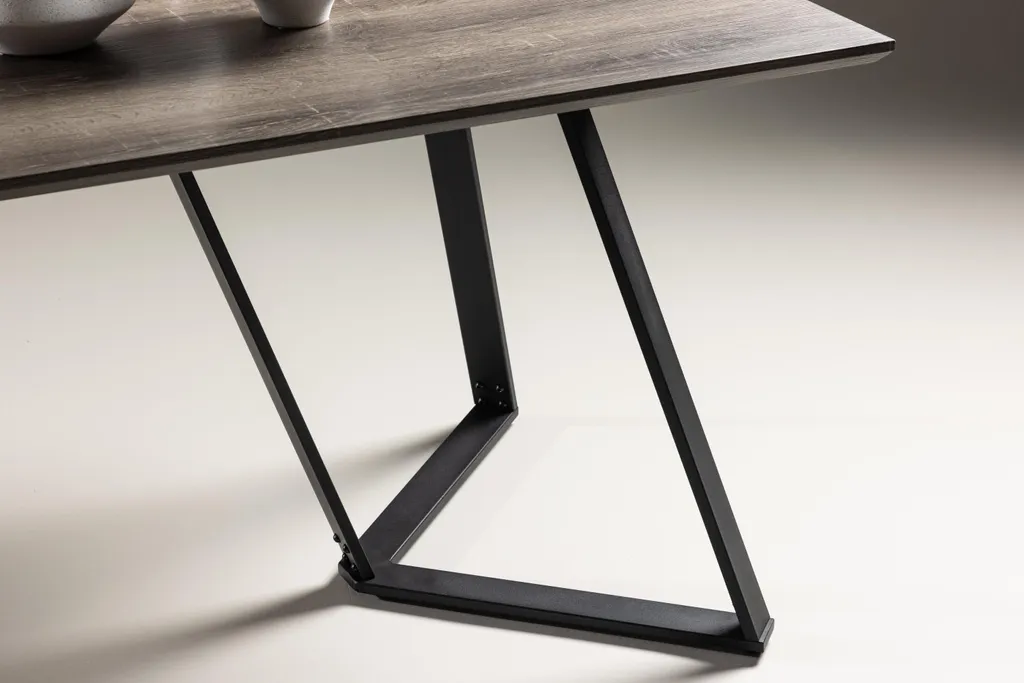 Grande table de repas rectangulaire Marina bois d'orme 180 cm - 9