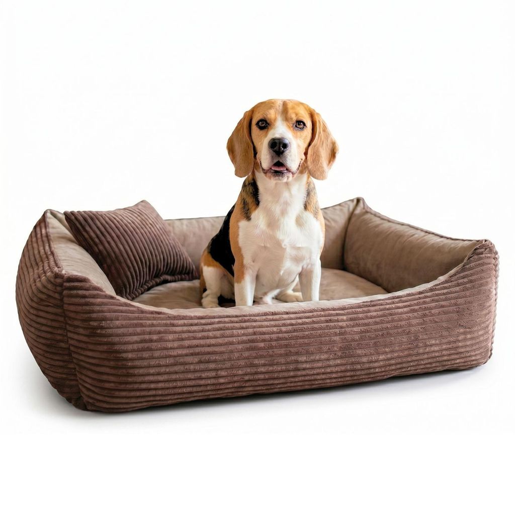 4L Textil MOLLY Kuscheliges Cord Hundebett mittelgroße Produktbild 