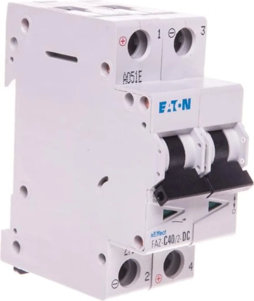 Disjoncteur 2P 40A pour Installation Industrielle FAZ C40/2-DC 15kA AC