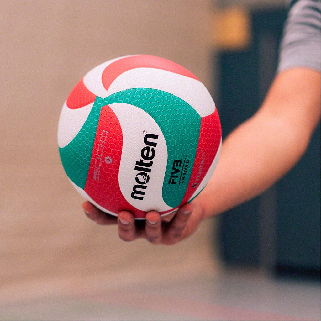 Pallavolo Ufficiale Molten Flistatec V5M5000-DE - Bianco/Verde/Rosso, Tecnologia Di Volo Stabile, Approvata FIVB E DVV - Foto 10