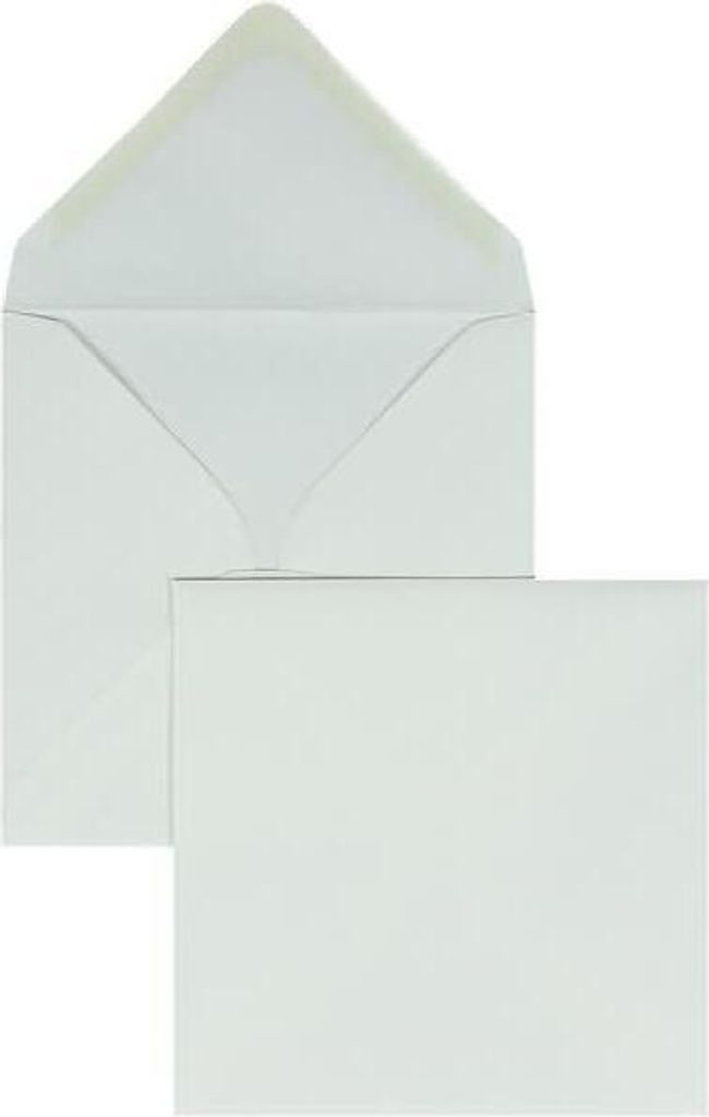 Briefumschläge 130x130mm 100g/qm gummiert VE=100 Stück weiß