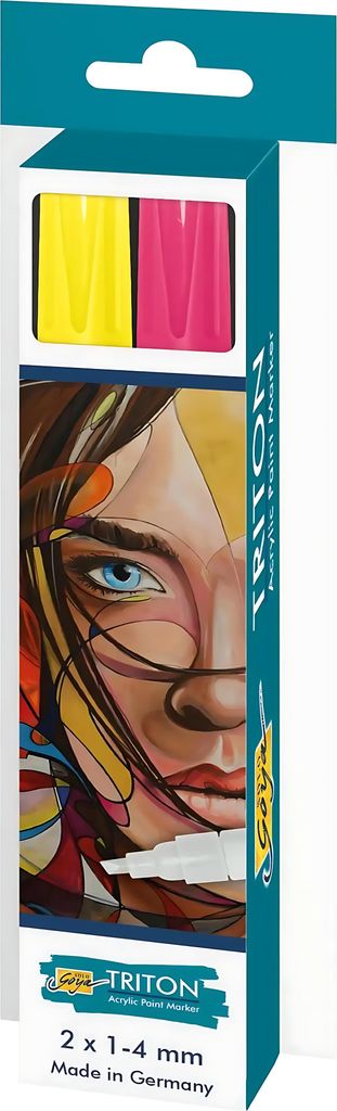 Acrylic Paint Marker 1.4 2er Set Fluoresz. Gelb und Fluoresz. Pink