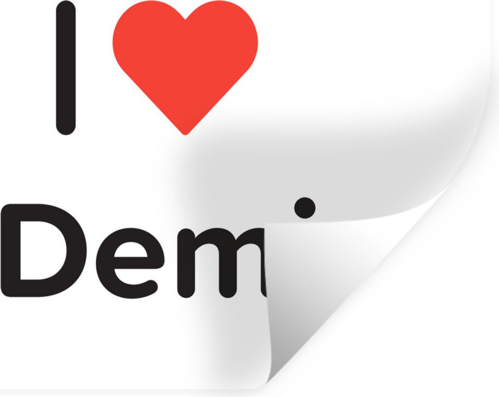 MuchoWow Wandtattoo Wandsticker Wandaufkleber Ich liebe - Demi - Girl 80x60 cm Selbstklebend und Repositionierbar - Faltenfrei