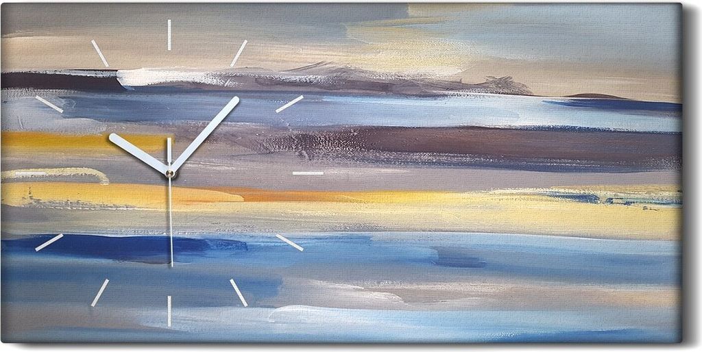 Leinwand Uhr Küche Wohnzimmer Bild Geräuschlos 60x30 Malerei Abstrakte Kunst - weiße Hände