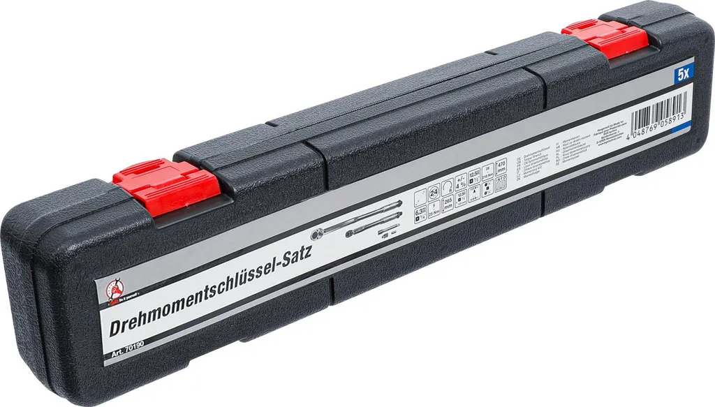 Coffret de serrage contrôlé BGS avec clés dynamométriques bi-format DIY - 6