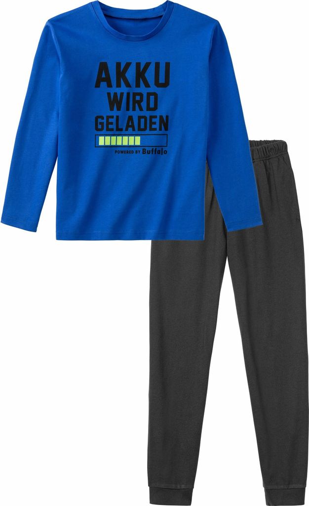 Buffalo Pyjama 2 -teilig blau, anthrazit Größe 170/176 Produktbild 