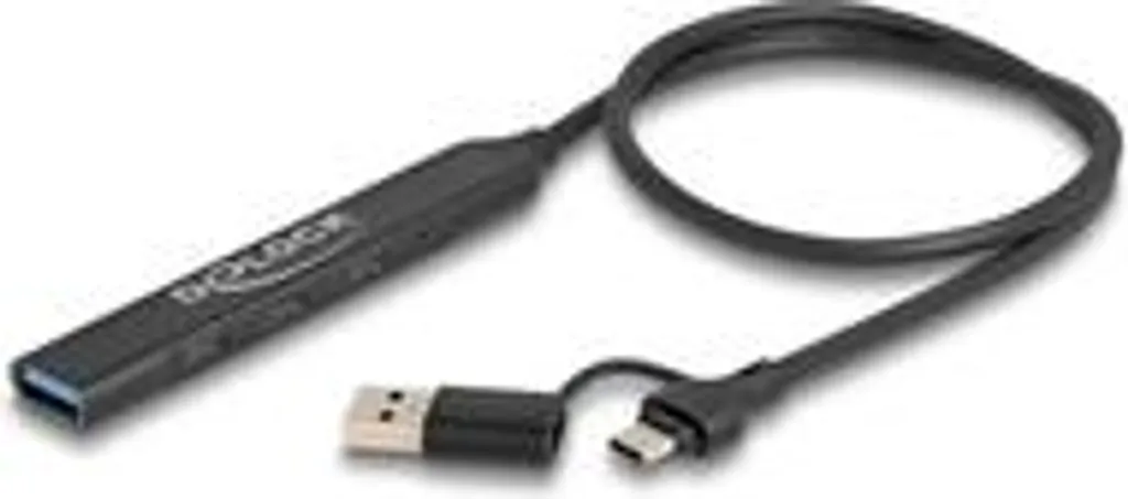 DELOCK Hub USB Slim 4 Ports - Adaptateur USB Type-C ou USB Type-A - 5
