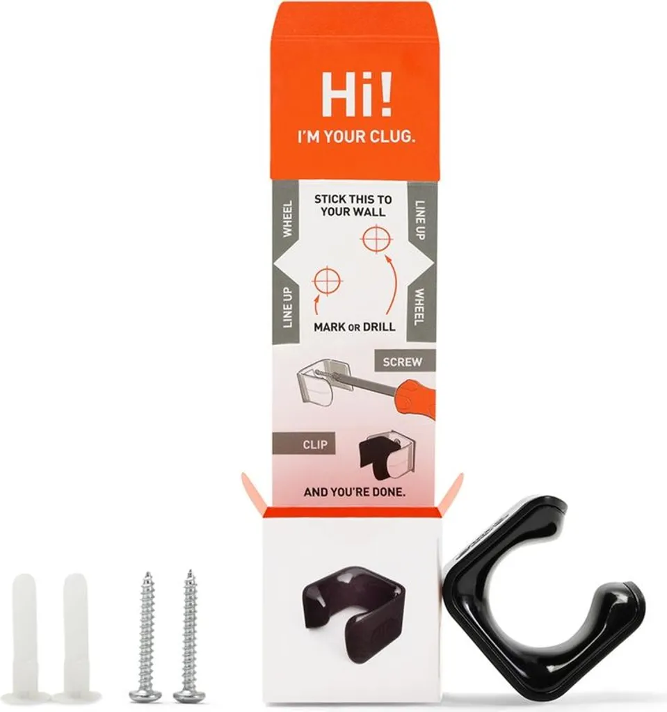 Solution Gain de Place Vélo avec le Support CLUG RBB2583 Noir Hornit