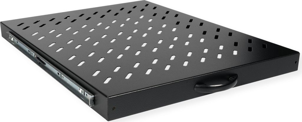 ROLINE 19-Zoll Fachboden 1 HE, ausziehbar 550 T 25 kg schwarz