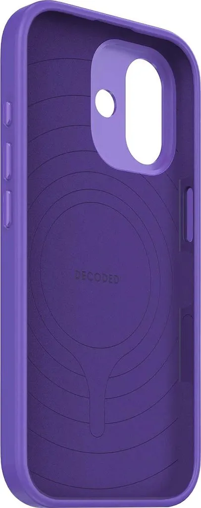 iPhone 17 : coque silicone antibactérienne violette compatible MagSafe - 3