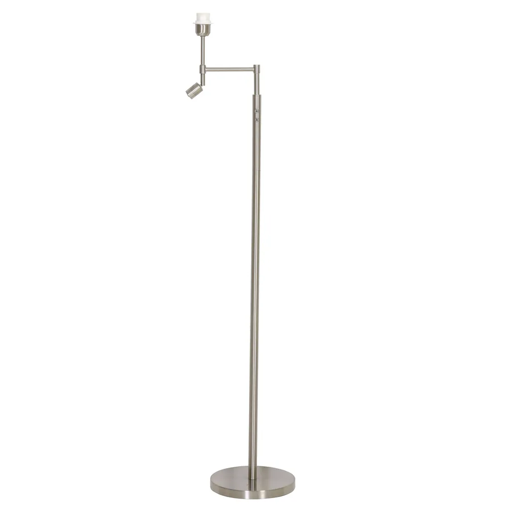 Lampadaire de Salon Moderne Montana Nickel Satiné Hauteur 140cm 2 Feux