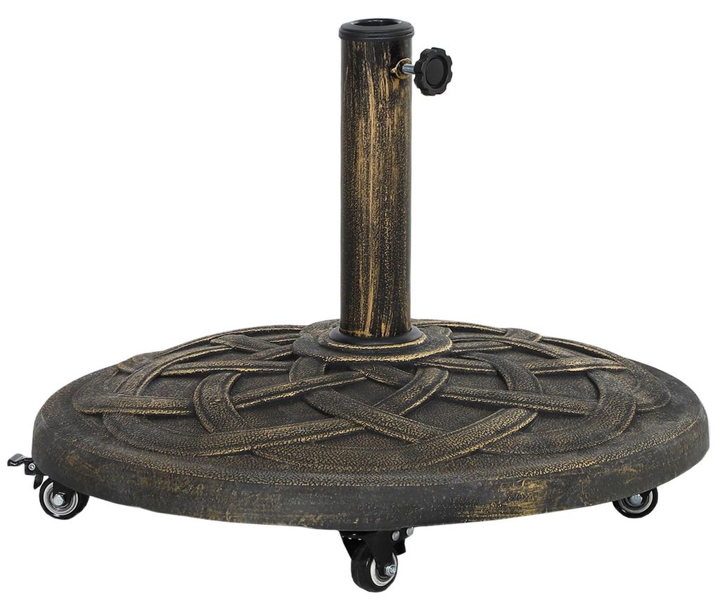 Schirmständer aus Beton mit Rollen, passend für 32/38/48-mm-Stangen