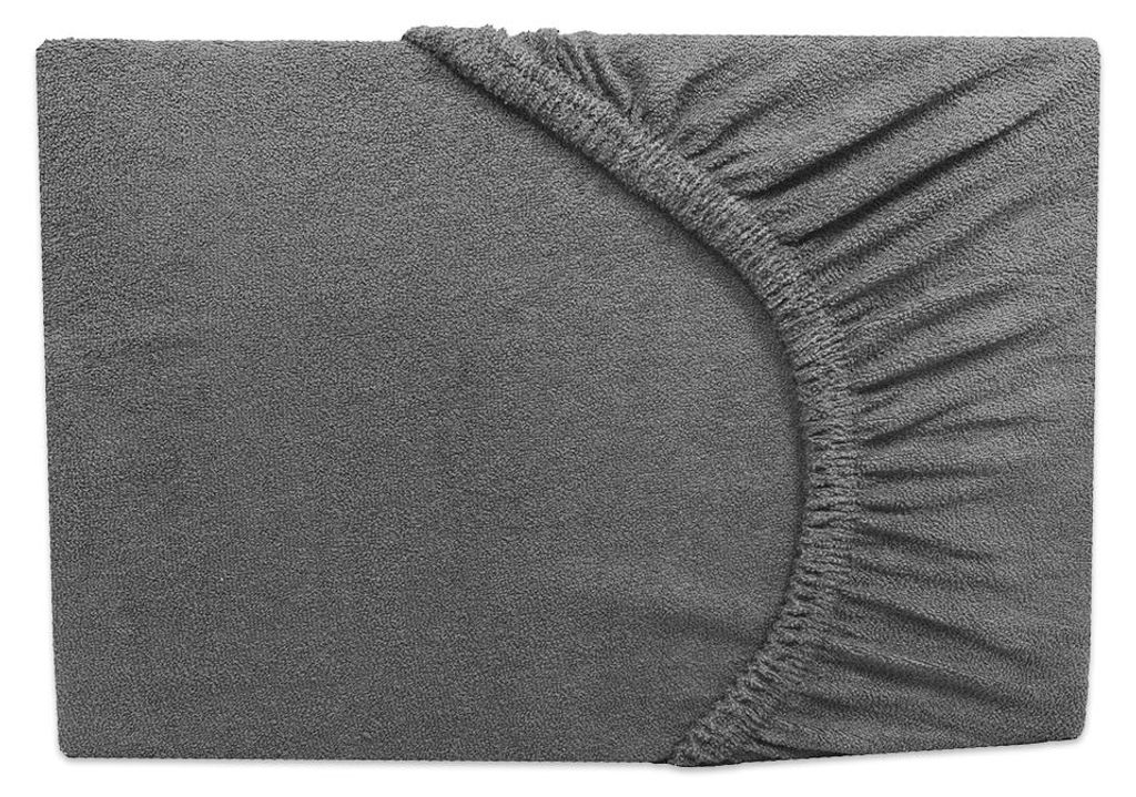 Frottee Spannbettlaken Grau  90x200 cm - 100x200 cm Produktbild 