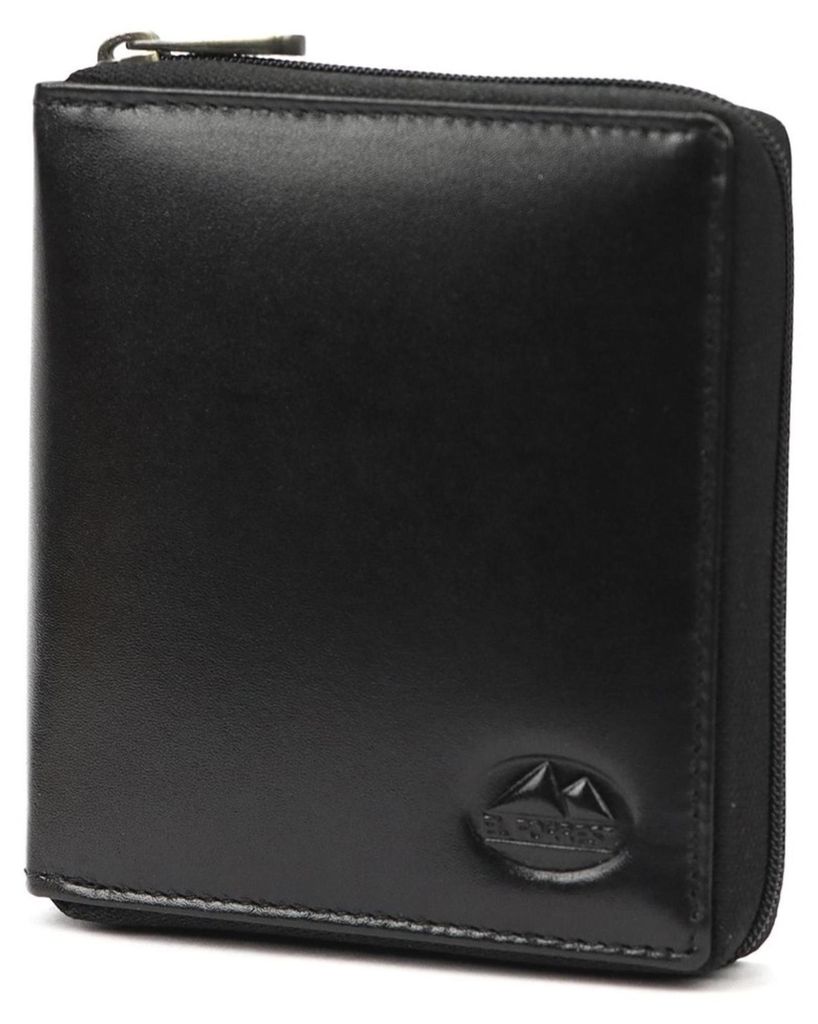 EL FORREST RFID Leder-Geldbörse für Herren mit Reißverschluss