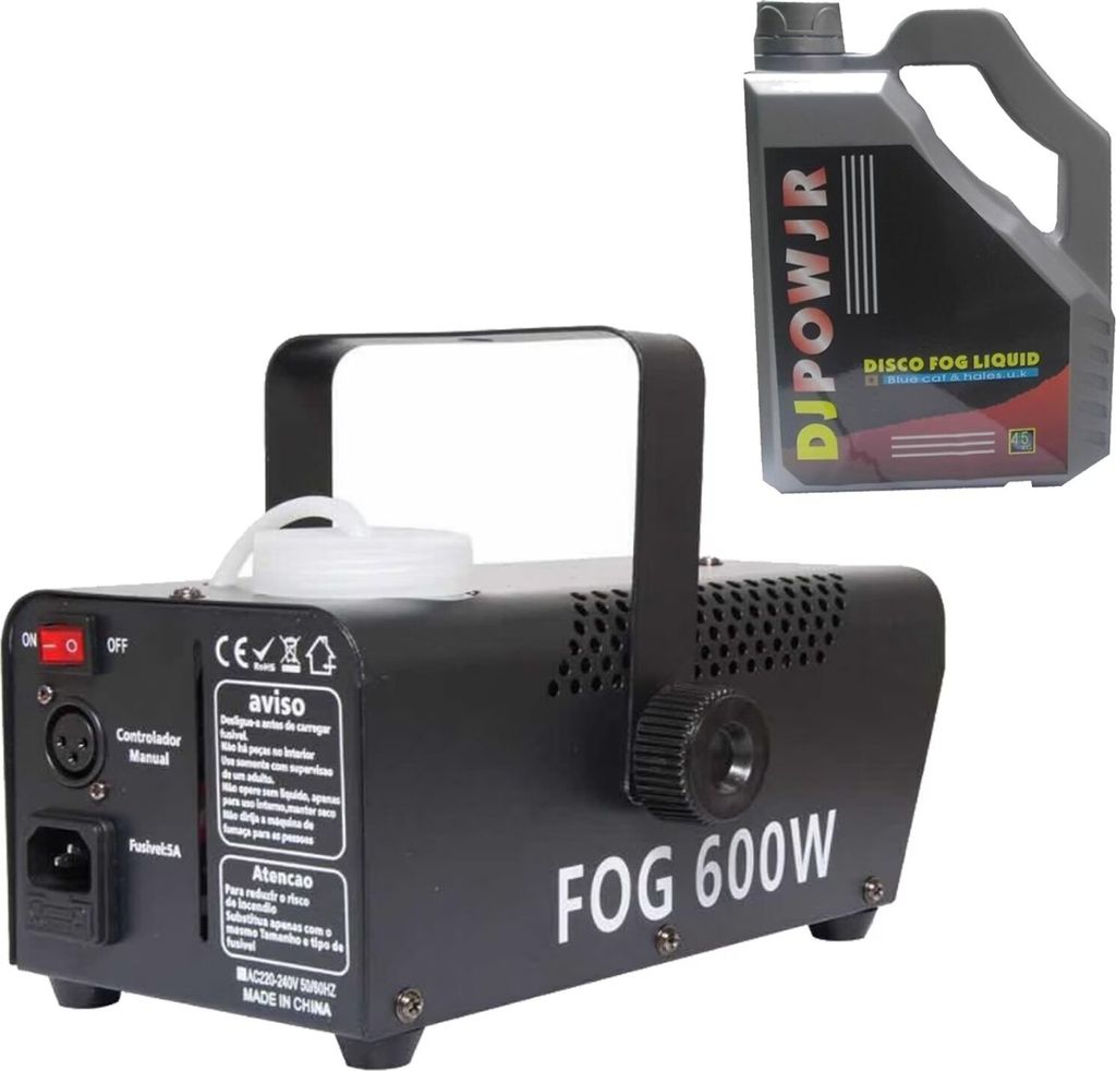 Nebelmaschinen-Set, 600 W und 4,5 l Flüssigkeit, IdeallStore , LED, Lichteffekte, Kabellos, schwarz