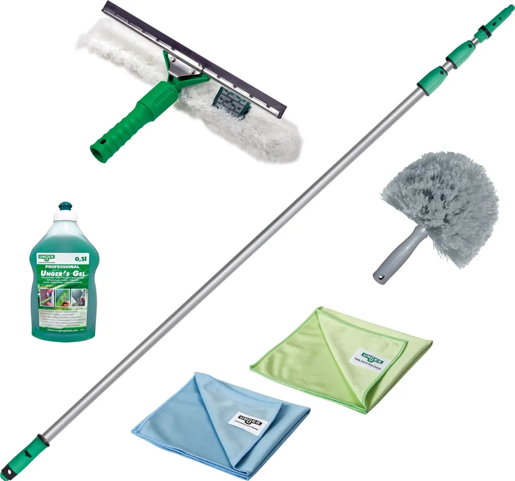 Set de nettoyage complet pour vitres et vérandas avec raclettes de précision - 14
