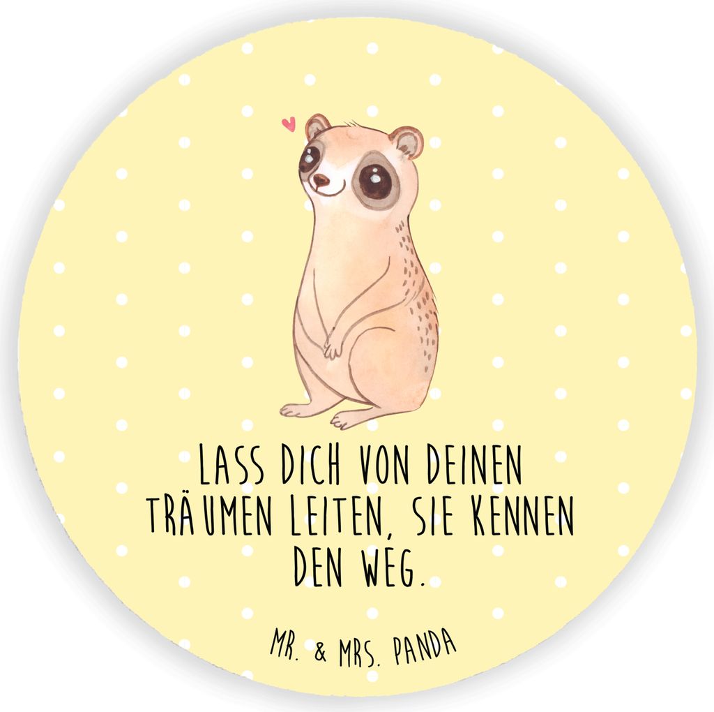 Mr. & Mrs. Panda Kühlschrankmagnet Plumplori Glücklich - Gelb Pastell - Geschenk, magnet für pinwand, kühlschrank, pinnwand, Niedlich, Glück, ...
