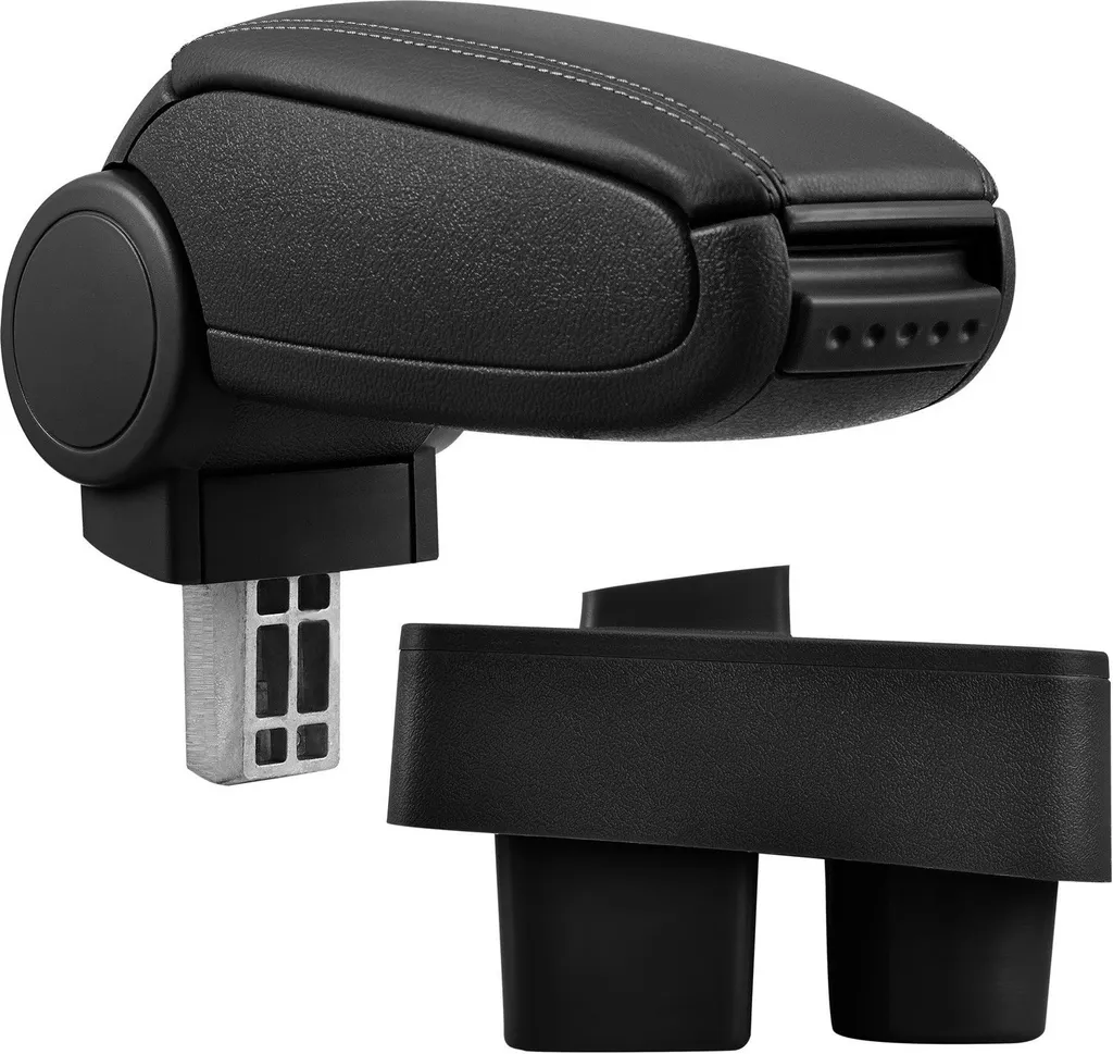 Bracciolo Centrale Skoda Roomster 2006-2015 MAL Pelle Nera Su Misura