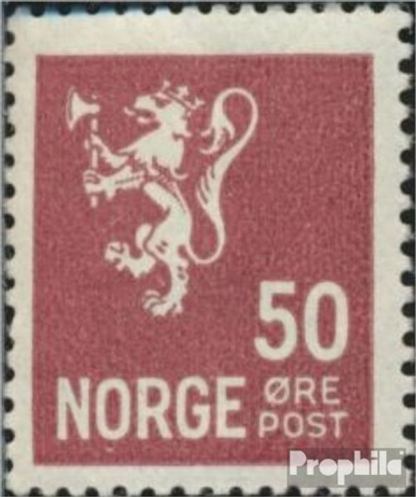 Briefmarken Norwegen 1926 Mi 131A postfrisch Wappenlöwe