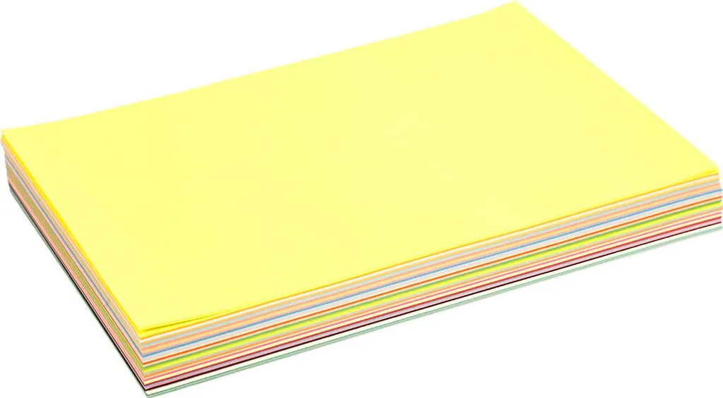 Feuilles de papier couleur 21x30 cm : lot de 290 pièces créatives