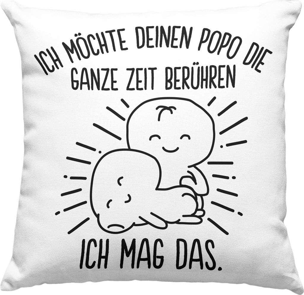 Trendation - Deko-Kissen mit Füllung 40x40 für Freundin Lustig Geschenk Valentinstagidee Paare Deko-Kissen mit Füllung 40x40 Spruch Liebe Mann P...