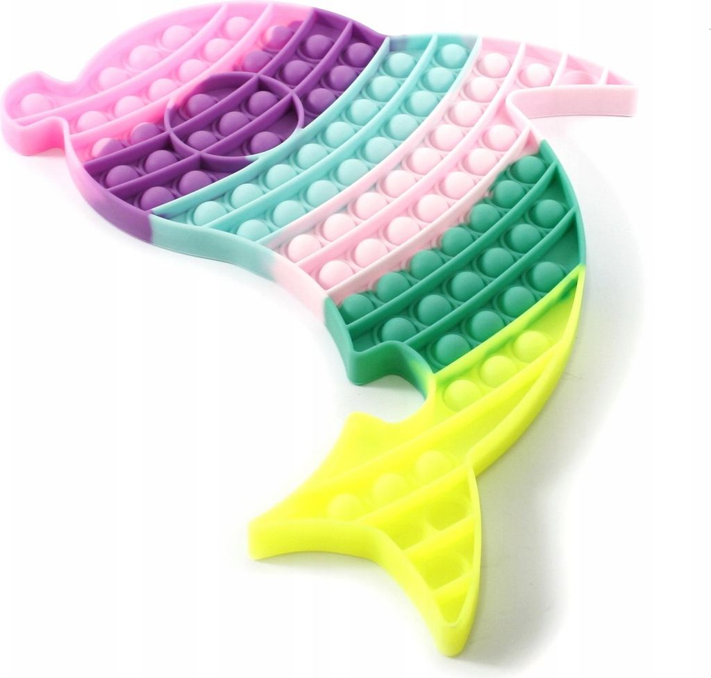 XXL Pop It Delfin - Fidget Toy Anti-Stress Spielzeug - Push Bubble 30cm für Kinder