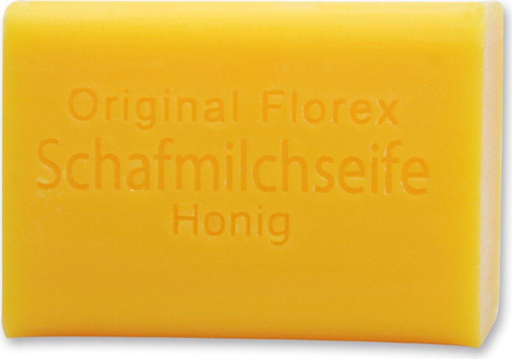 Florex Schafmilchseife - Honig ohne Palmöl- süß duftende Seife mit Extrakt vom Honig spendet intensive Feuchtigkeit 100 g