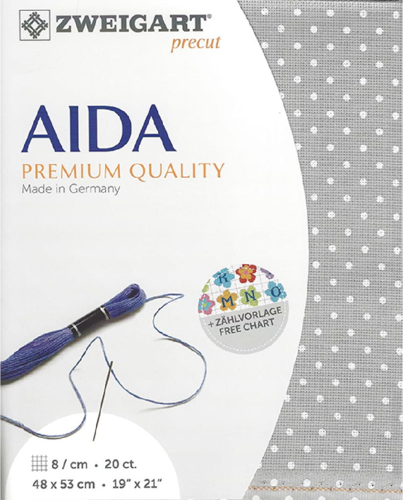 AIDA Zweigart precut 20 ct. Extra Fein-Aida 3326 Farbe 7349 Produktbild 