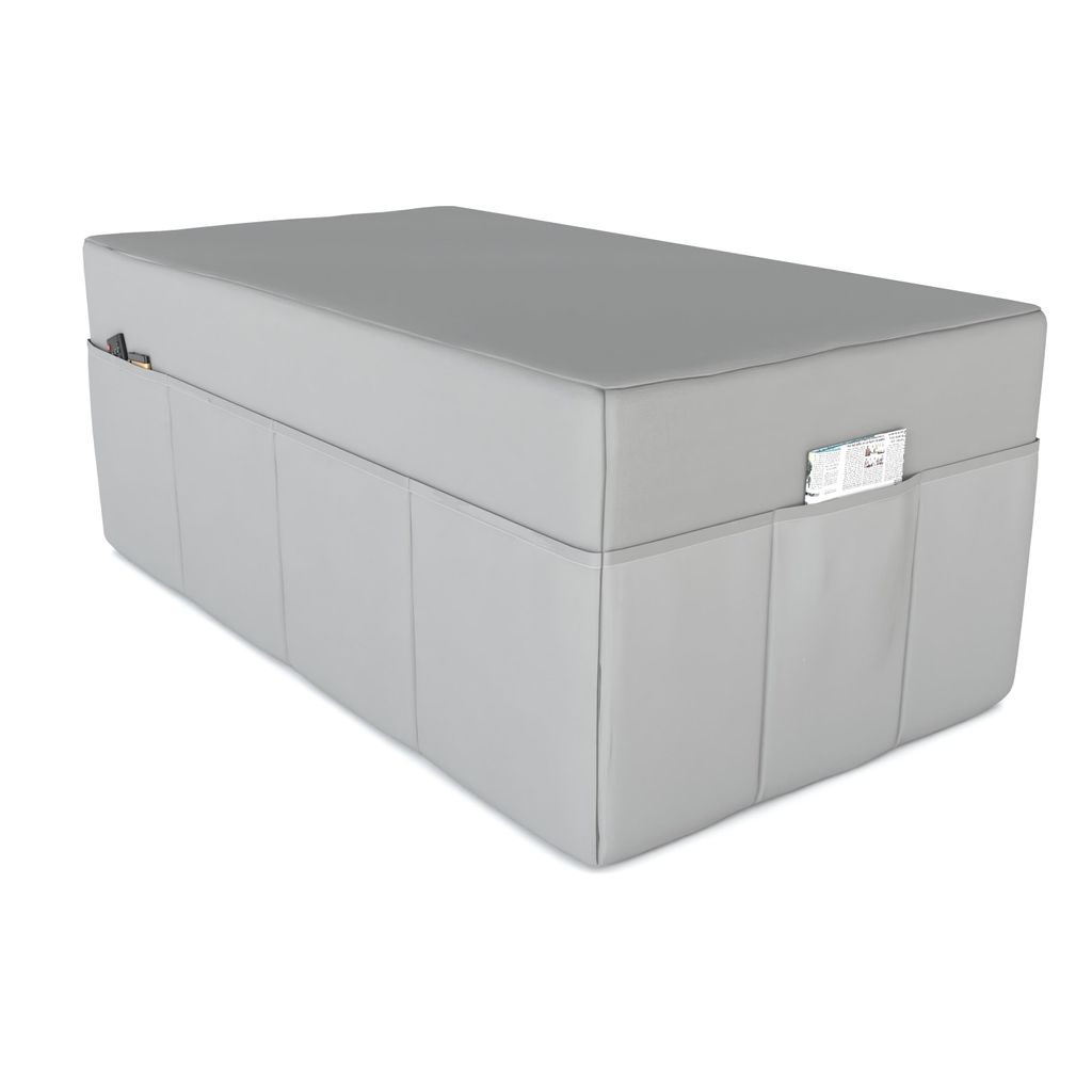 POKAR Husse für Klappmatratze 3-teilige Faltmatratze Gästematratze Feldbett Klappbett, Größe:Husse 120 x 195, Farbe:Grau - Wasserdicht