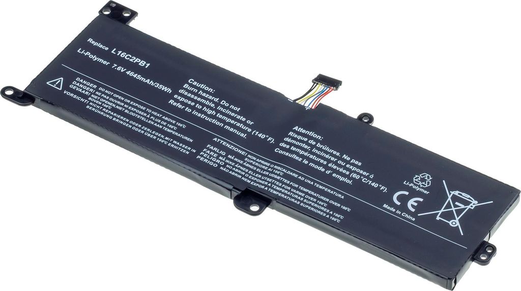 T6 Power Akku für Lenovo IdeaPad S145-15API 81V7, Li-Poly, 7,6 V, 4645 mAh (35 Wh), schwarz