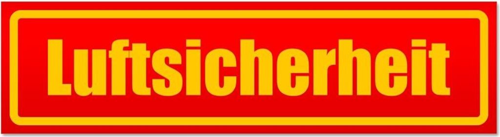 Kiwistar - Autoaufkleber - Rot - 20 x 5,3 cm - Luftsicherheit - Hinweis Aufkleber Sticker für Auto, Kfz, Fahrrad, PKW, LKW