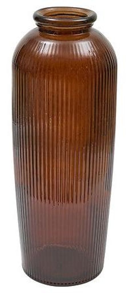 Vase aus Recyclingglas, Modell Luz, Höhe 72 cm, bernsteinfarben