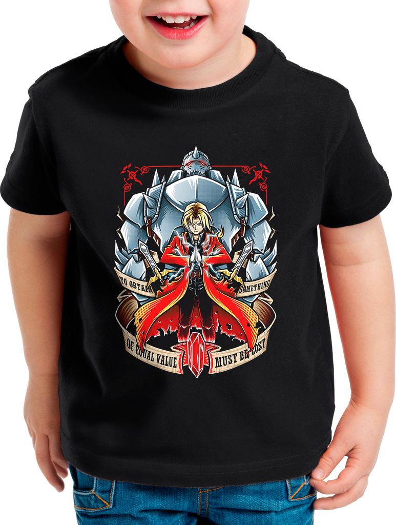 style3 Brotherhood Kinder T-Shirt fullmetal japan anime cosplay roy brotherhood