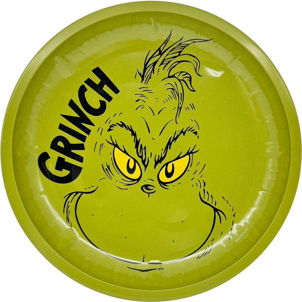 The Grinch Keksteller grün – Weihnachtsteller 26 cm für Plätzchen & Deko