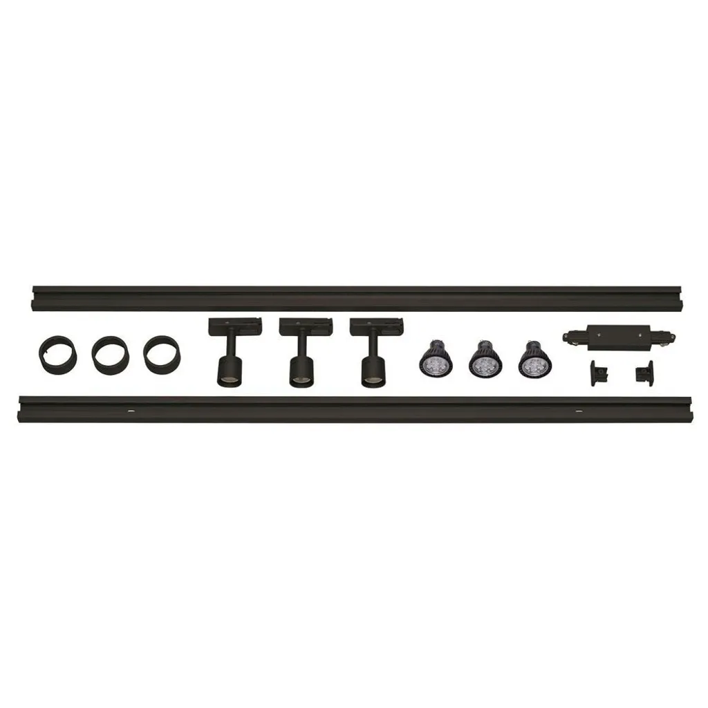 Rail 2m noir 3 spots Puri Track - Solution éclairage monophasé modulable - 5