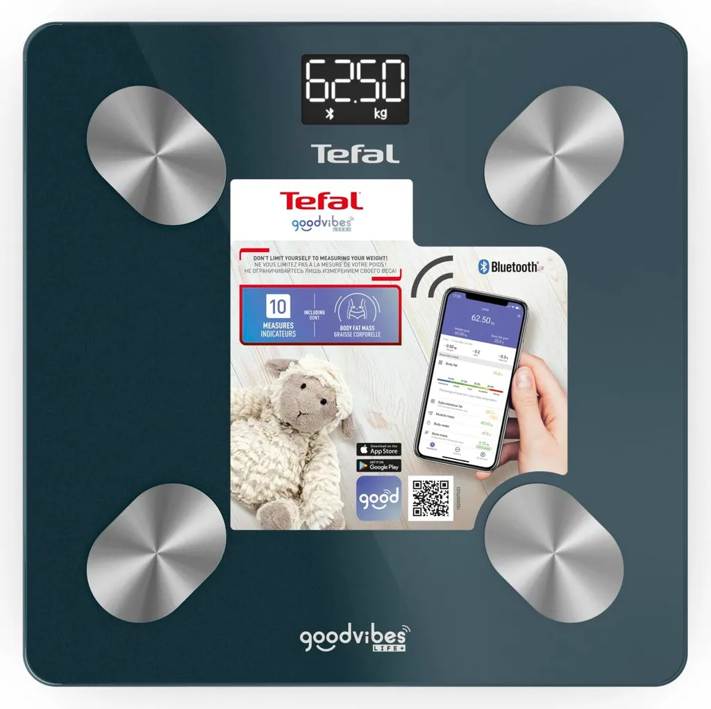 Pèse-personne Tefal Goodvibes Life+ connecté avec Analyse de 10 Indices - 27