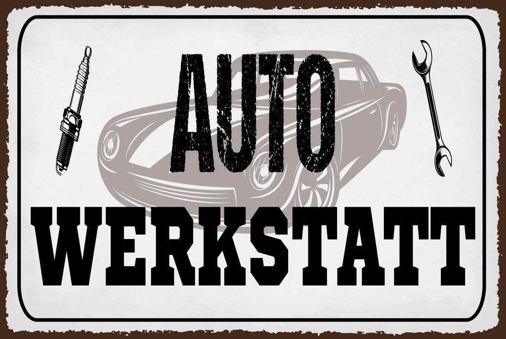 vianmo Holzschild 30x40 cm Auto Werkstatt Werkzeug Deko Schild