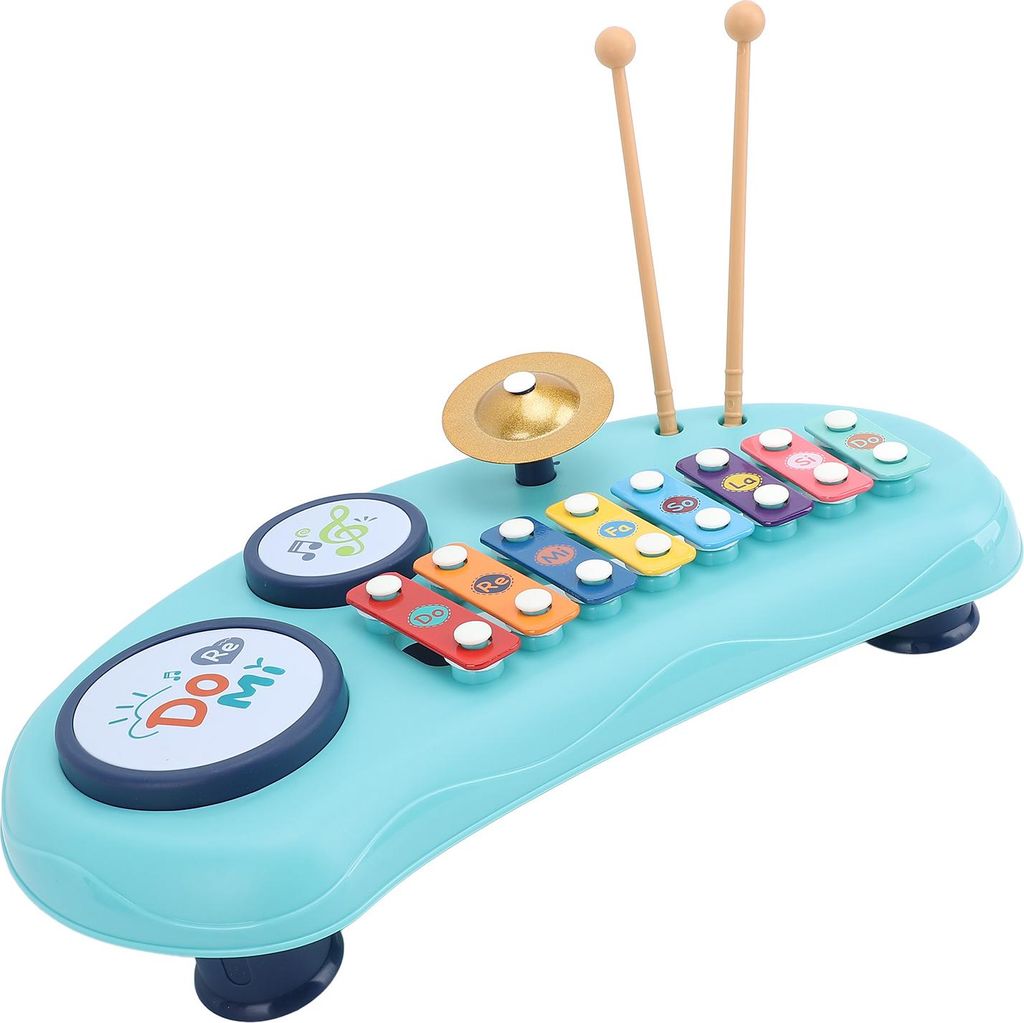 Handklopfendes Klavierspielzeug, tragbares Baby-Frühlern-Pädagogisches Musikinstrument für Kinder, Blau