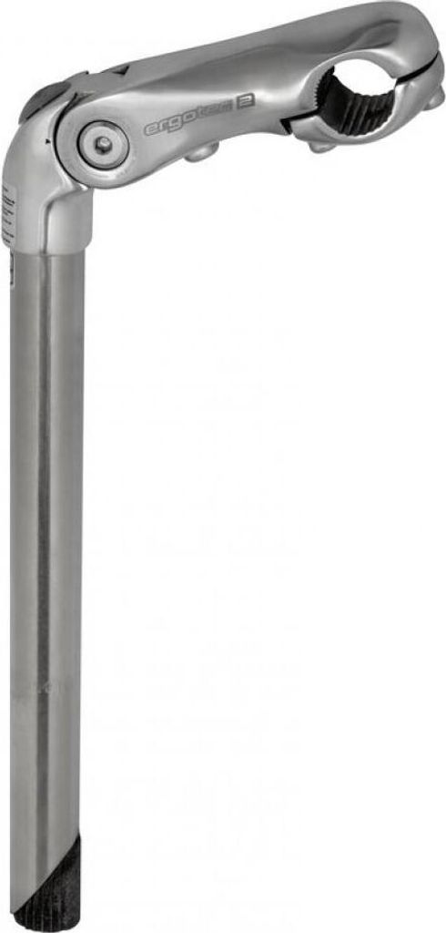 ergotec 33682001 1 Vorbau Kobra Vario, Schaft: 230 mm, Länge: 110 mm (-10/+50°), Lenker: 25,4 mm, Alu, silber