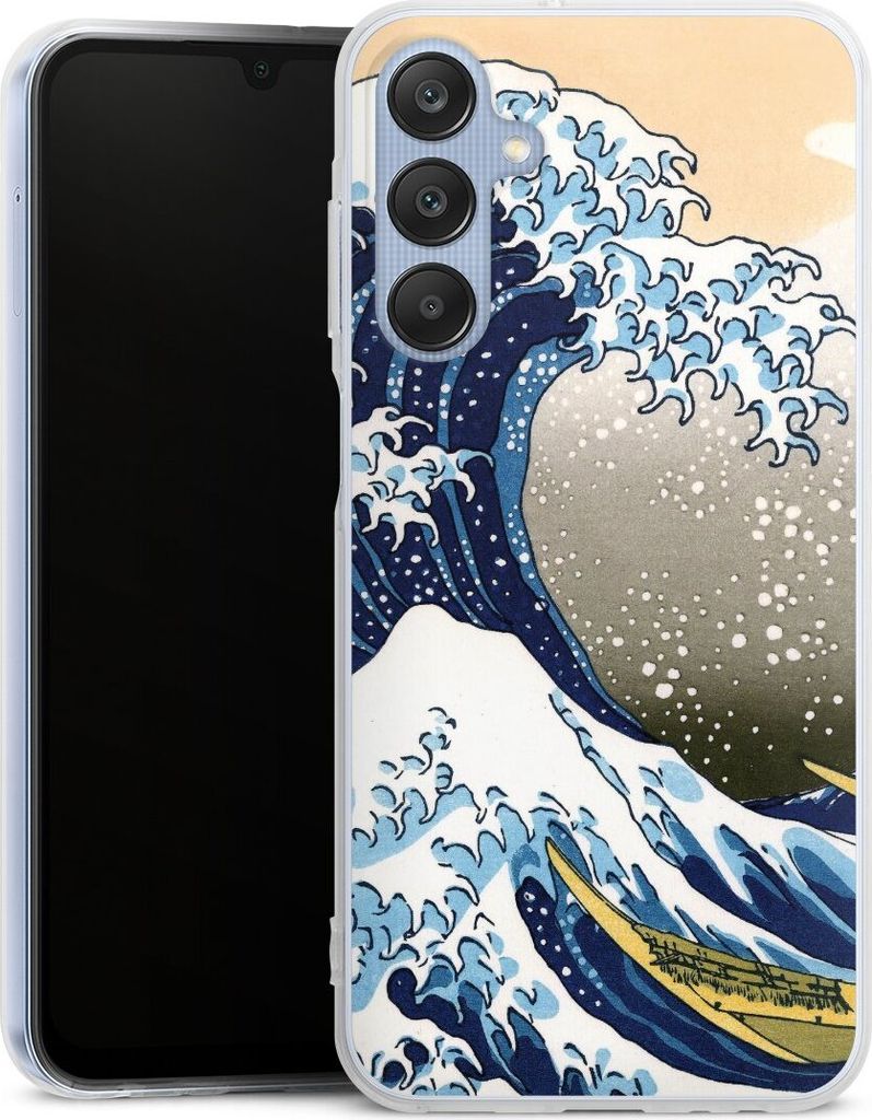 DeinDesign Handyhülle für Samsung Galaxy A25 5G Silikon Hülle Case Smartphone Schutzhülle Katsushika Hokusai Kunst Die große Welle vor Kanagawa