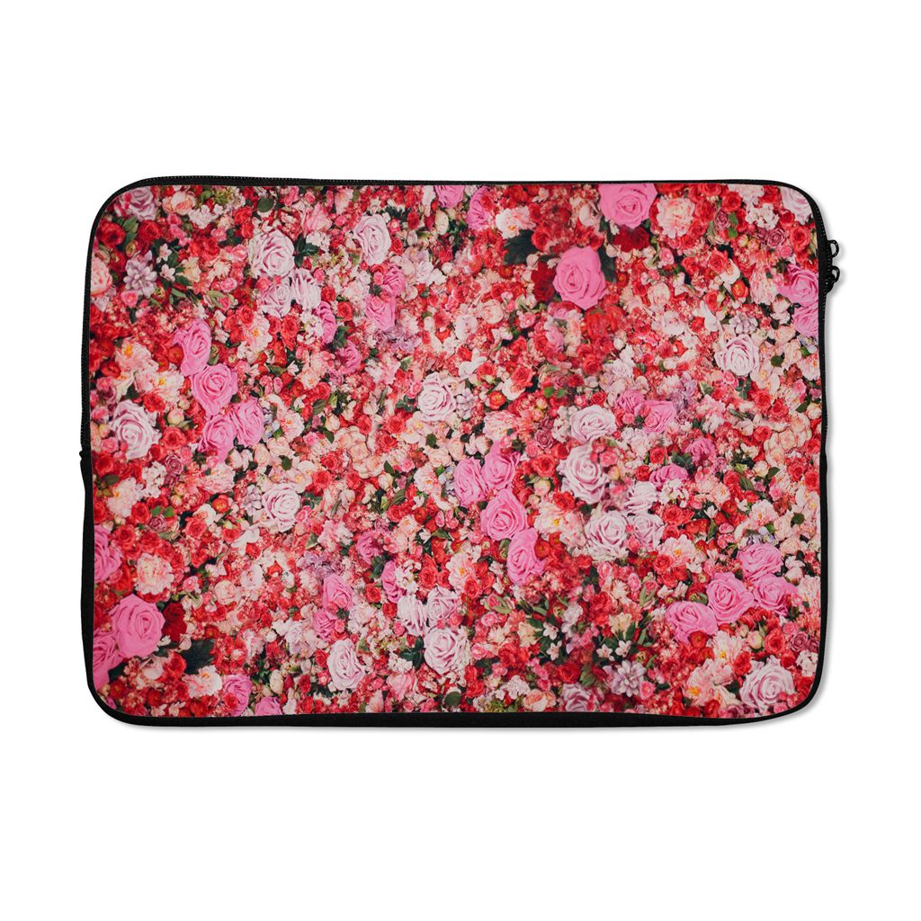 MuchoWow Laptop Hülle 14 ZollBlumen - Farben - Rosen Laptoptasche - Laptoptasche - Stoßsicher - Schutzhaube