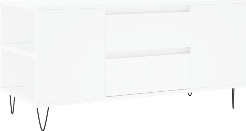 Couchtisch Weiß 102x44,5x50 cm Holzwerkstoff