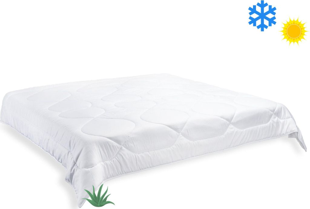 Französische Decke Aloe Vera ganzjährig 220x200cm 1320g