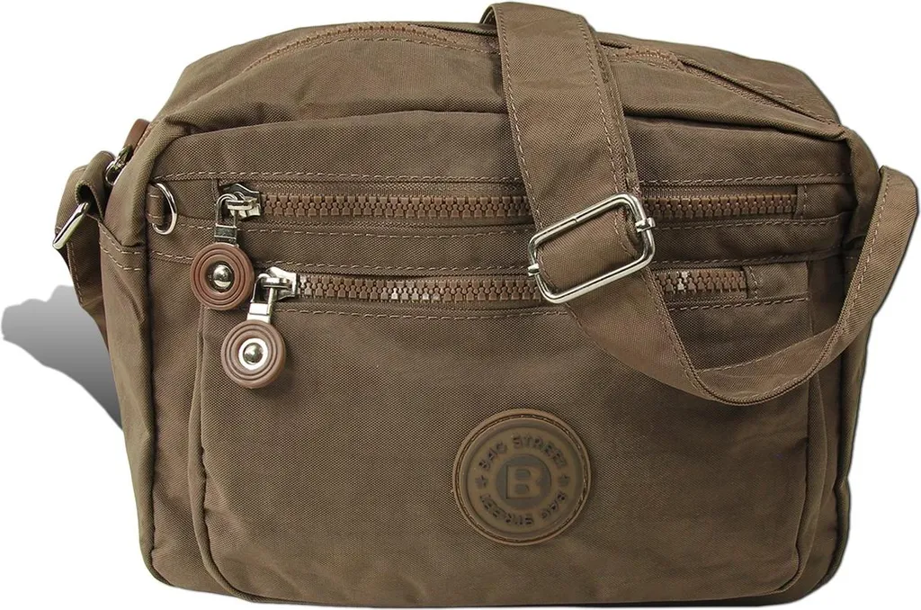 Borsa Viaggio Street Nylon Marrone | Tracolla Sicura D2OTJ202N