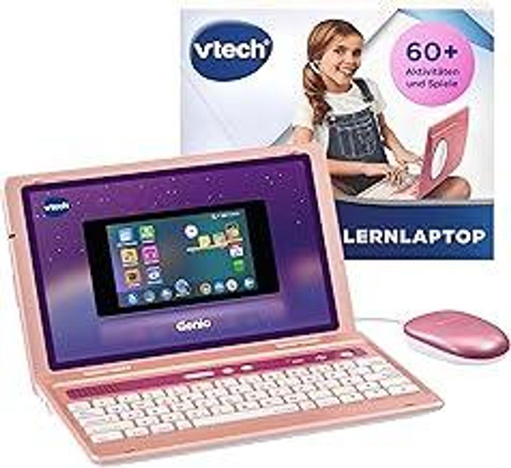 VTech Genio Laptop I Lerncomputer mit Internetzugang Textprogramm und 40 Lernspielen I Kinder PC mit Elternkontrolle Musik- und Videoplayer Kalende...