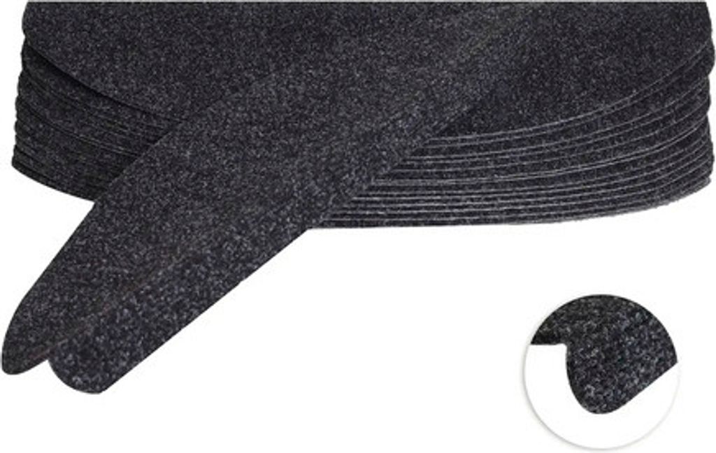 Stufenmatte Paris halbrund anthrazit 22,5x65x3,5 cm Produktbild 