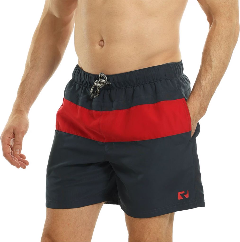 RIPT Essentials - Badeshorts für Herren PB169 (L) (Marineblau/Rot)
