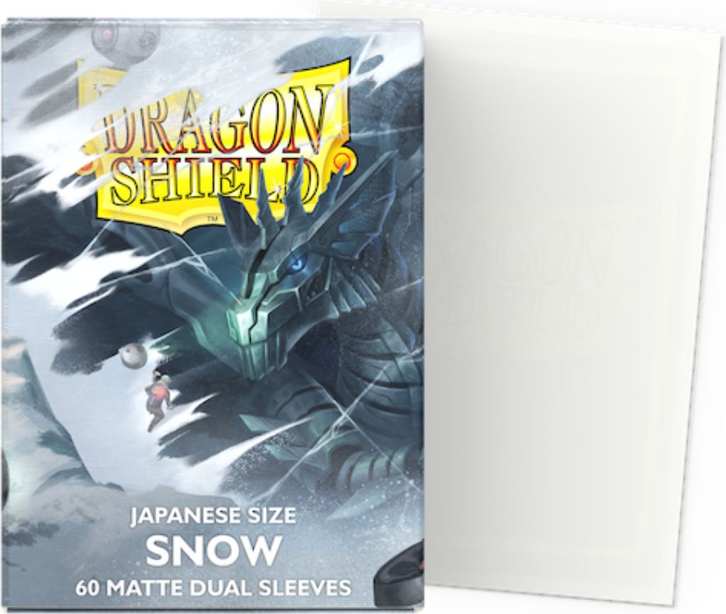 Dragon Shield Japanese Size Dual Matte Sleeves - Snow (60 Produktbild 